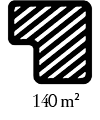 140m2