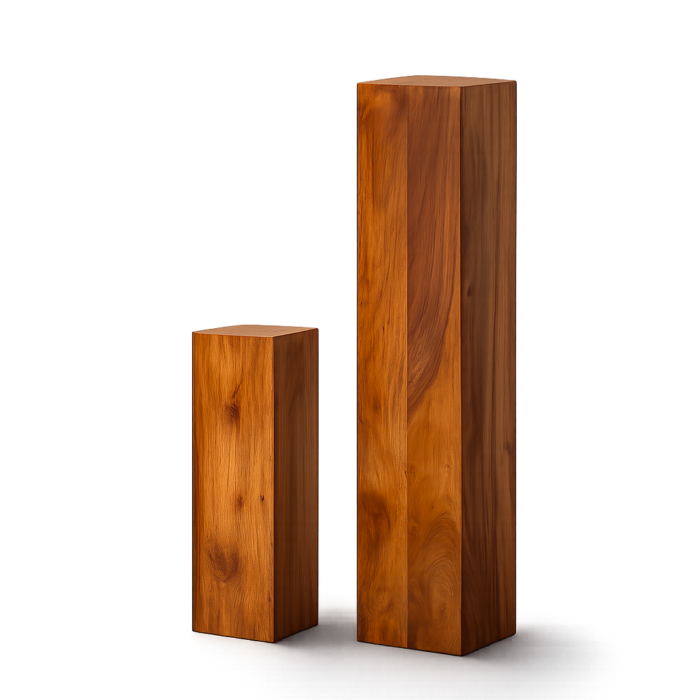 Rectangular solid wood columns